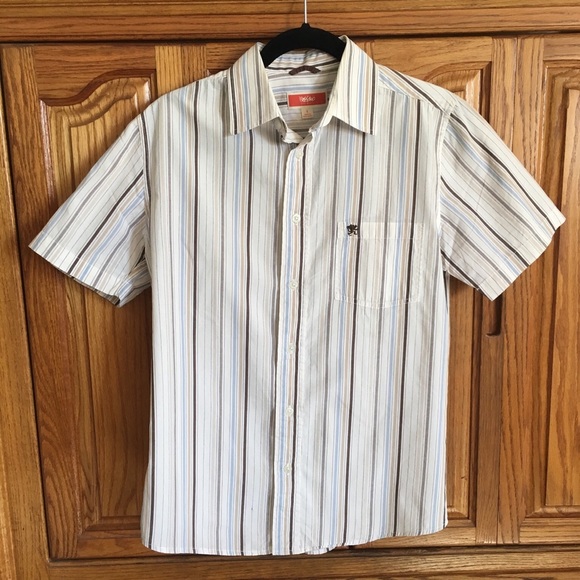 ⭐️💲⬇️ Boys Striped Casual Button Down Shirt - Picture 1 of 6